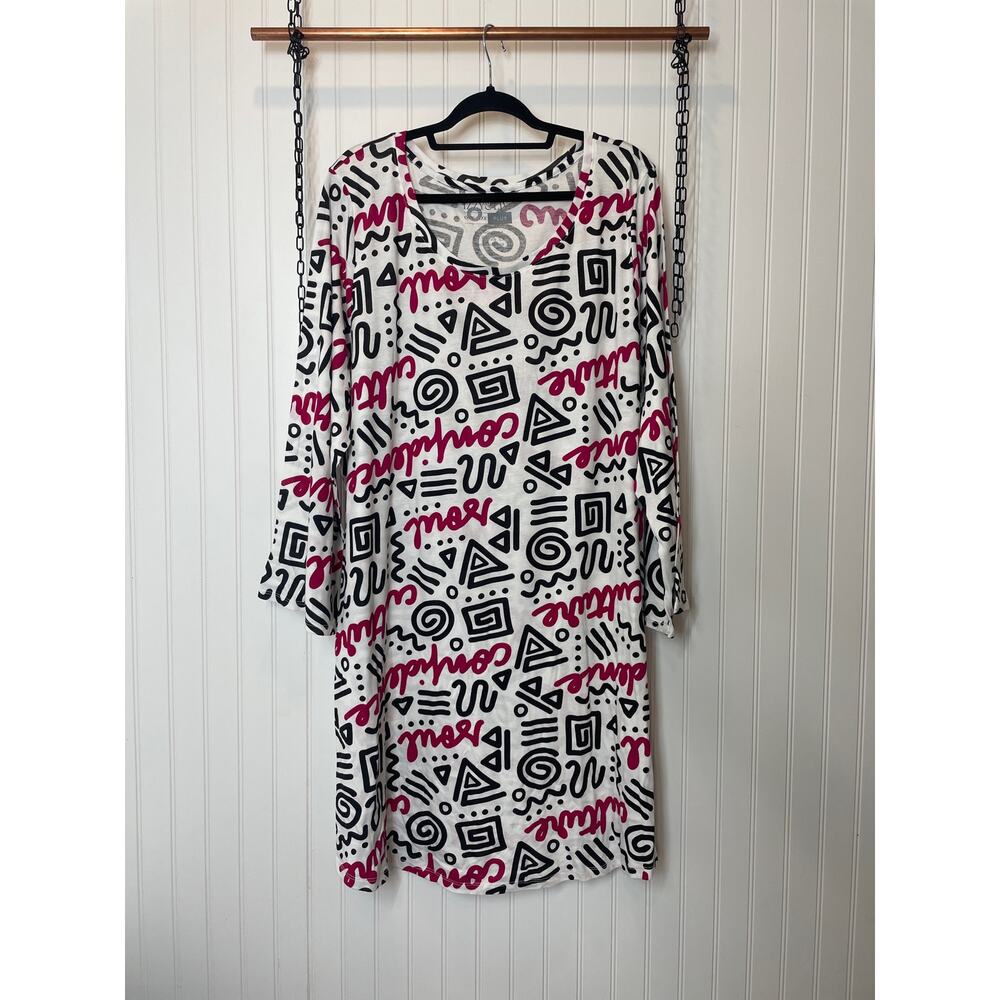 NWT Izzy & Liv Multicolor Print Cotton nightshirt PLUS One Size